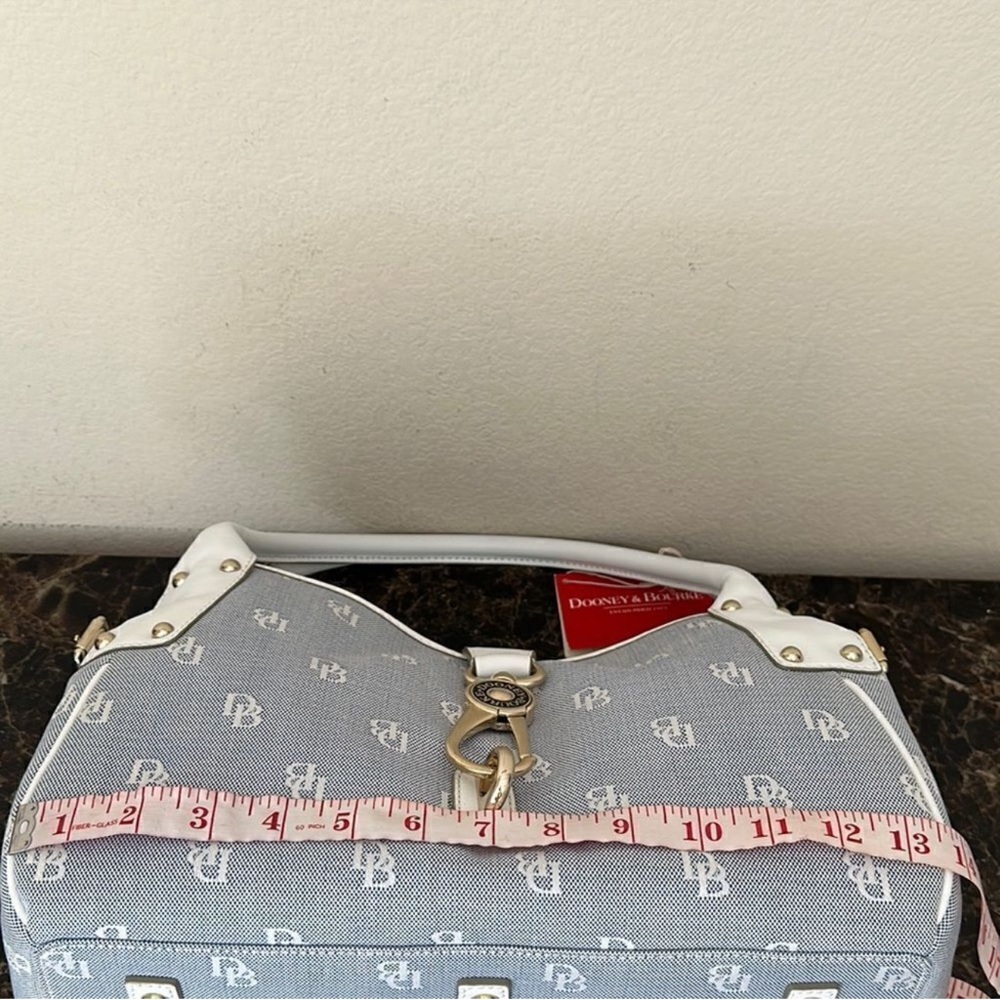 Dooney & Bourke Gray and White Satchel - Picture 6 of 14